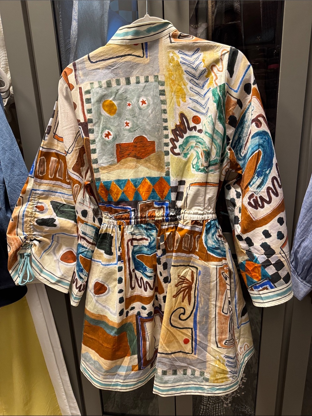 Alemais Multicolor Abstract Drawstring Tunic - Picture 5 of 5